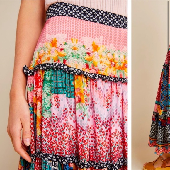 ANTHROPOLOGIE NWT Bhanuni by Jyoti Celina Skirt  Size 2 - Picture 4 of 10